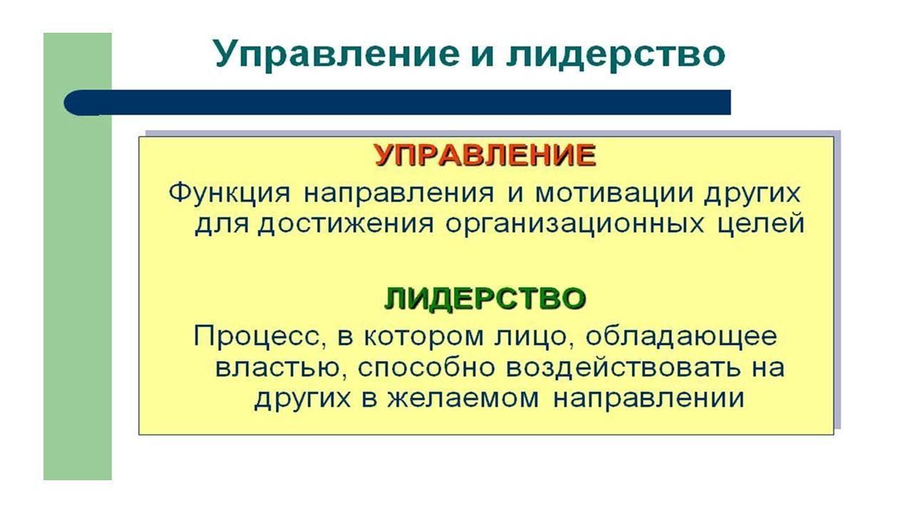 Управление и лидерство